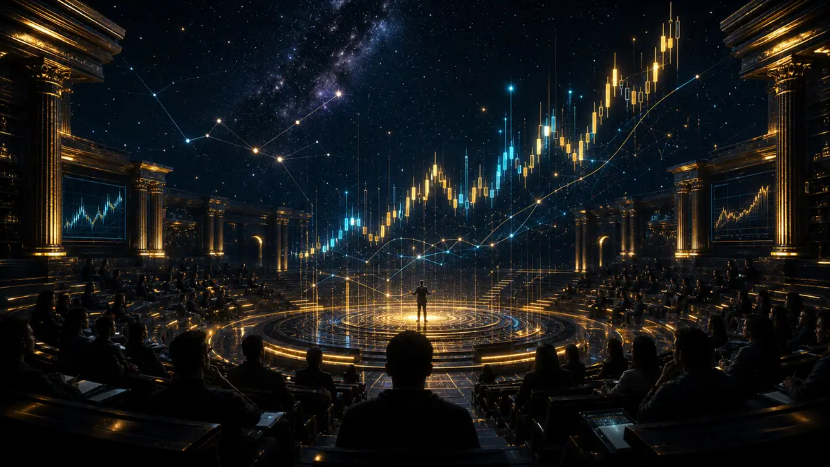 Formation trading IA gratuite : un amphithéâtre sous les étoiles